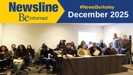 A diverse group of students attentively sits in a classroom setting, engaging in a learning session, with Newsline branding visible above.
